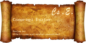 Csepregi Eszter névjegykártya